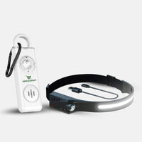 Personal Safety Kit – 130dB Alarm Keychain + 230° USB-C Headlamp (Motion Sensor, IPX4) – Night Walking Safety