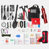 Car Emergency Kit Bundle – 1200A Portable Jump Starter + 256pc IFAK MOLLE First Aid Kit + Window Breaker & Seat Belt Cutter