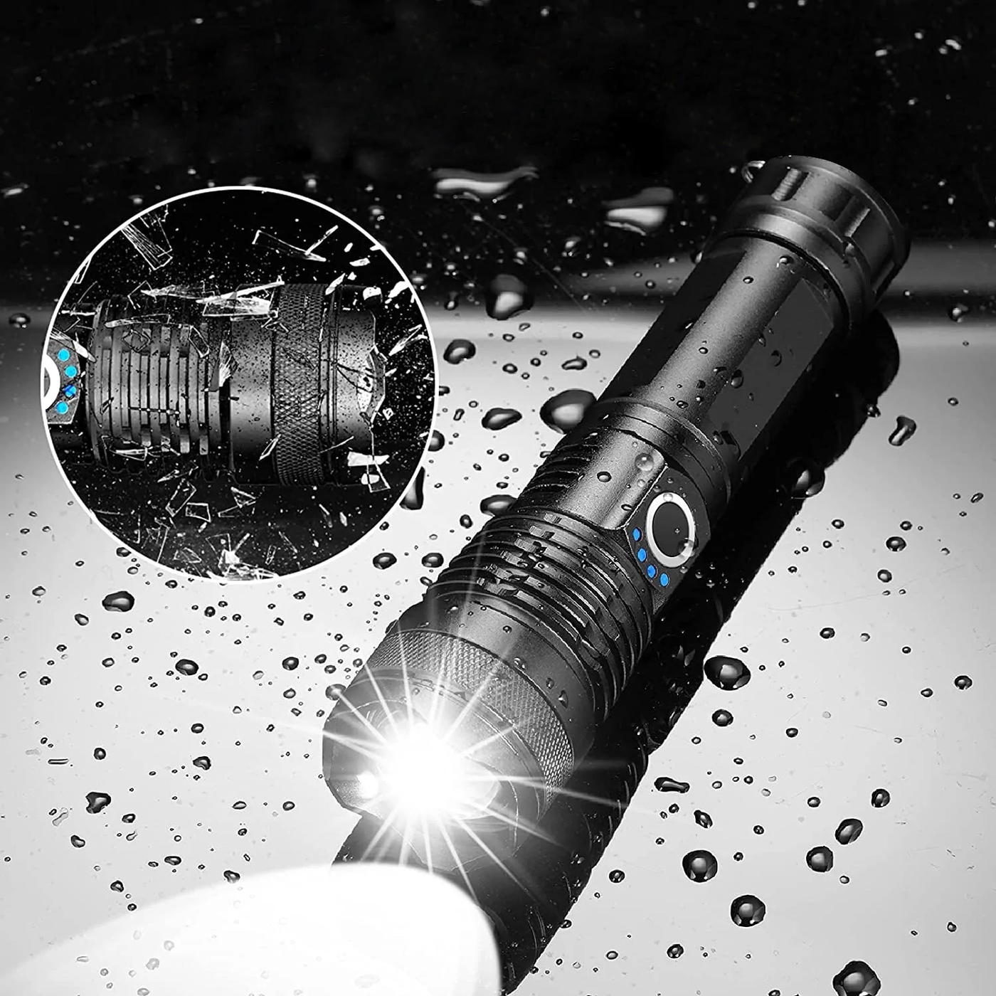 Rechargeable Tactical Flashlight | Tactical Flashlight | MilitaryKart