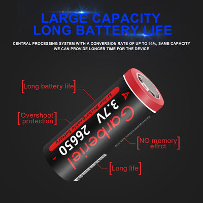 26650 Rechargeable Battery | 3.7V Rechargeable Battery | MilitaryKart