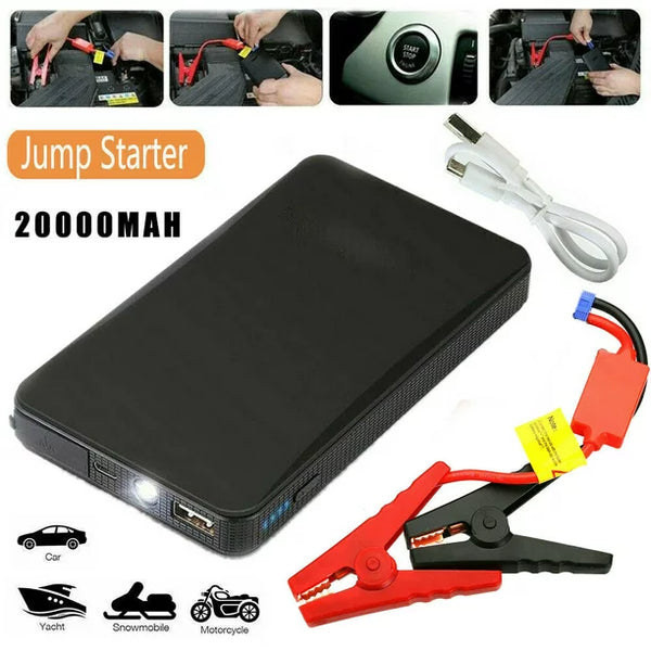 12V 20000mAh Car Jump Starter Booster Jumper Portable Engine Emergency Charger Auto Power Bank Battery Charger