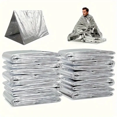 Mylar Emergency Blanket -  Survival Thermal Space Blanket Waterproof & Windproof