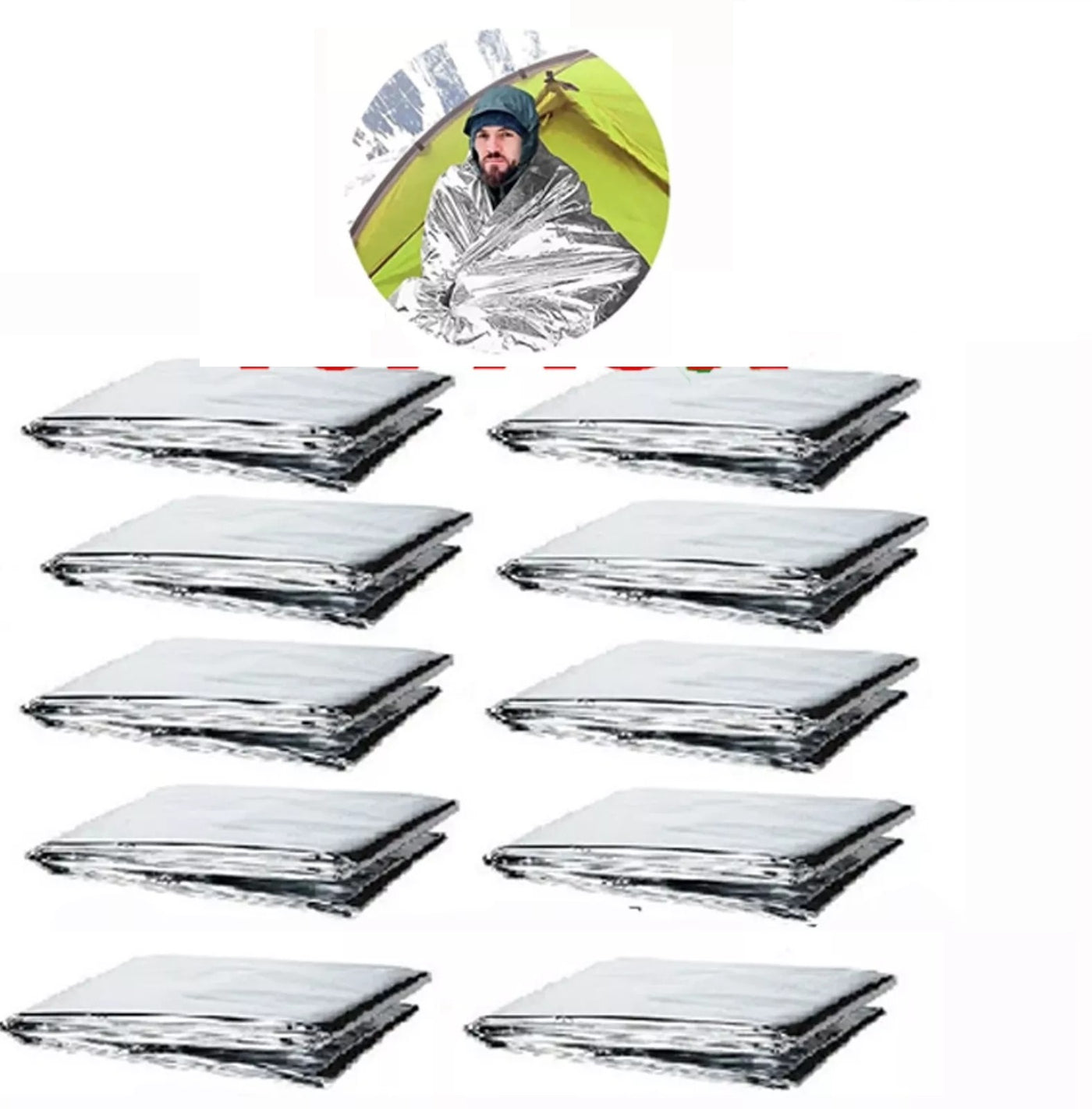 Mylar Emergency Blanket -  Foil Mylar Thermal Blanket For Outdoors and Survival