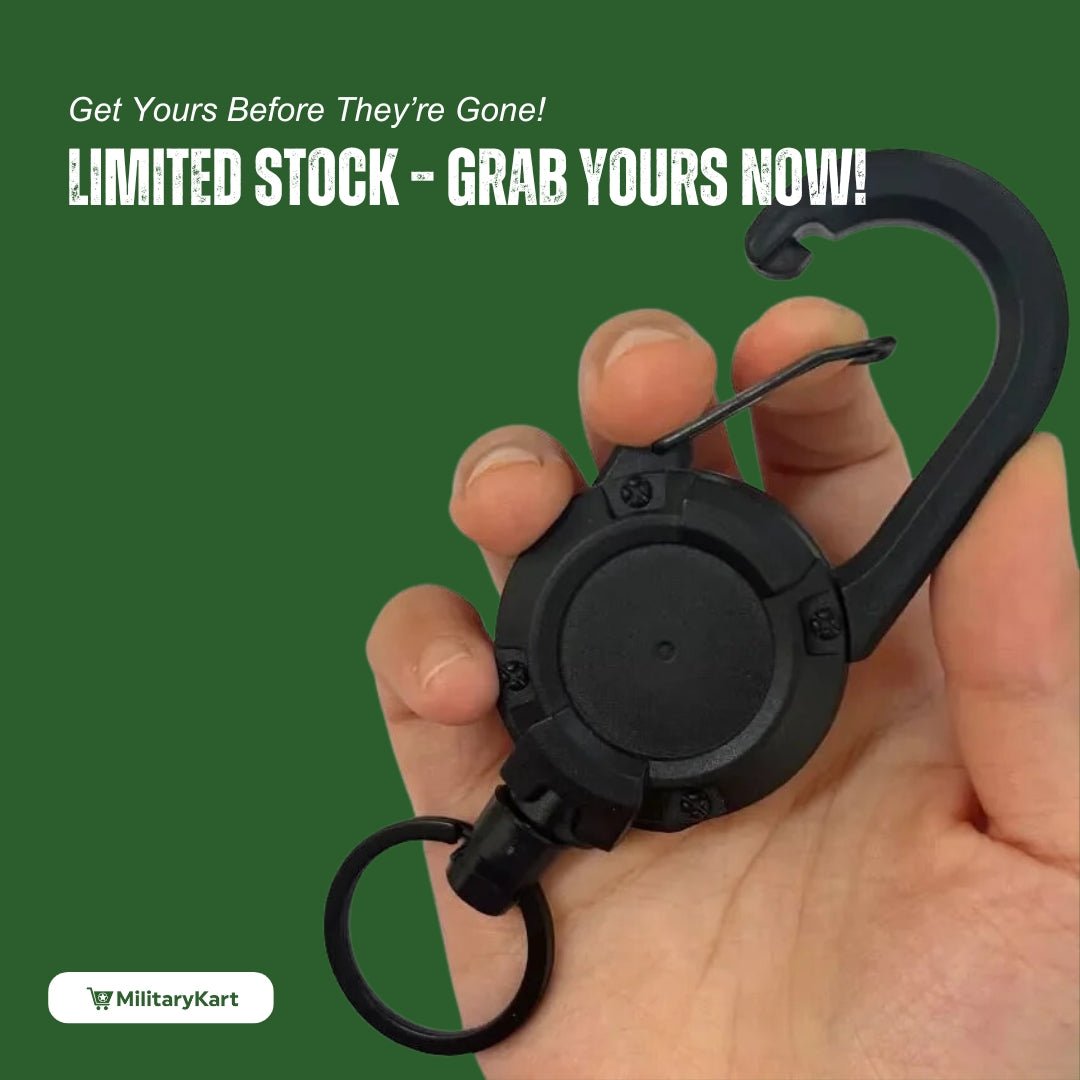 Heavy Duty Retractable Keychain - Key Holder with a Retractable Kevlar Cord