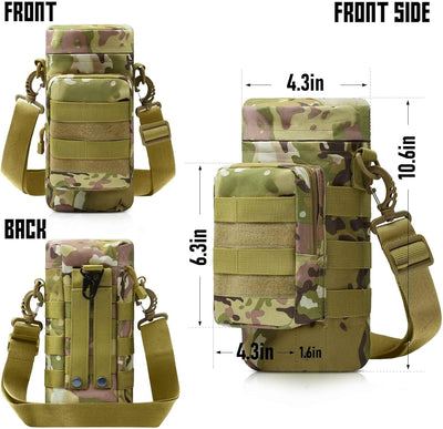 Tactical MOLLE Water Bottle Pouch – Insulated Carrier with Detachable Strap