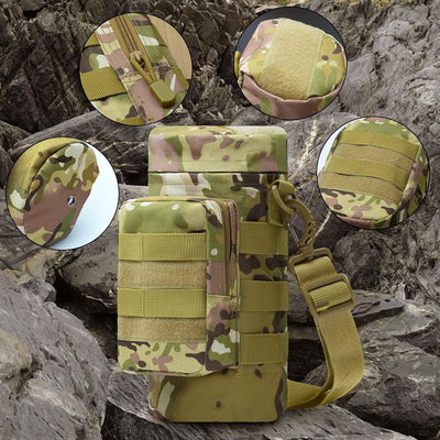 Tactical MOLLE Water Bottle Pouch – Insulated Carrier with Detachable Strap