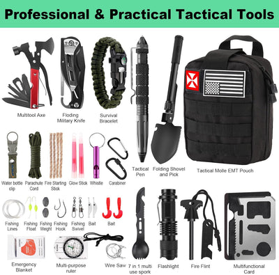 Tactical Survival First Aid Kit IFAK Molle System - 256 Pcs