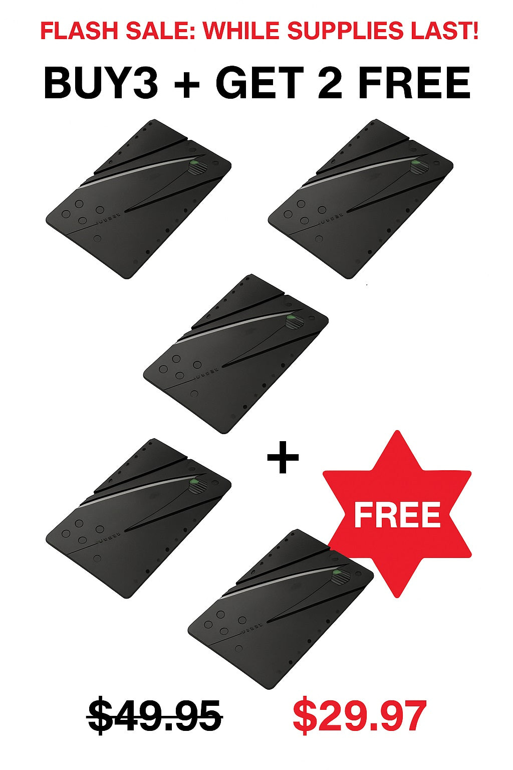 Multipurpose Folding Card - Credit Card Size Pocket Knife