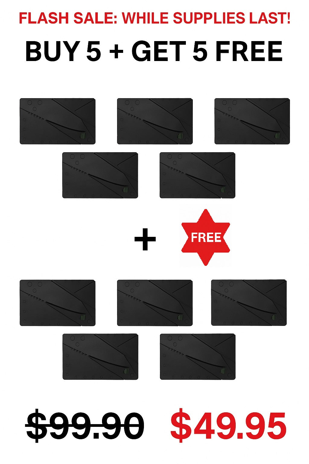 Multipurpose Folding Card - Credit Card Size Pocket Knife