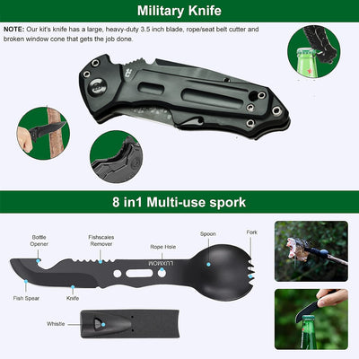 Everyday Carry Kit -  Outdoor Emergency Survival Gear Kit