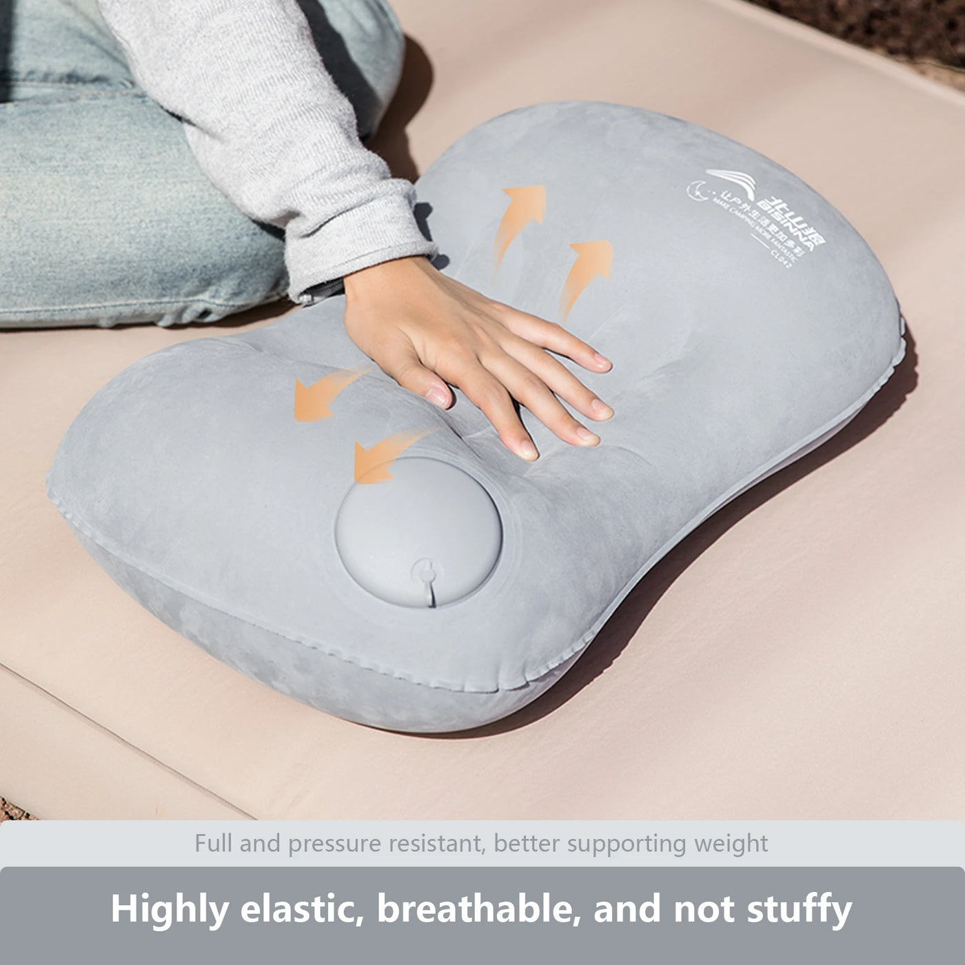 Inflatable camping pillow with pressure resistant ergonomic design ...