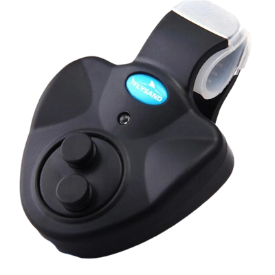 electronic fishing bite alarm led pole Fishing Bite Alarm Electronic Finder Alert Bell LED Light Clip On Rod Black Black