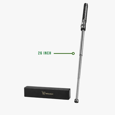 Fully extended MilitaryKart retractable walking stick measuring 26 ...