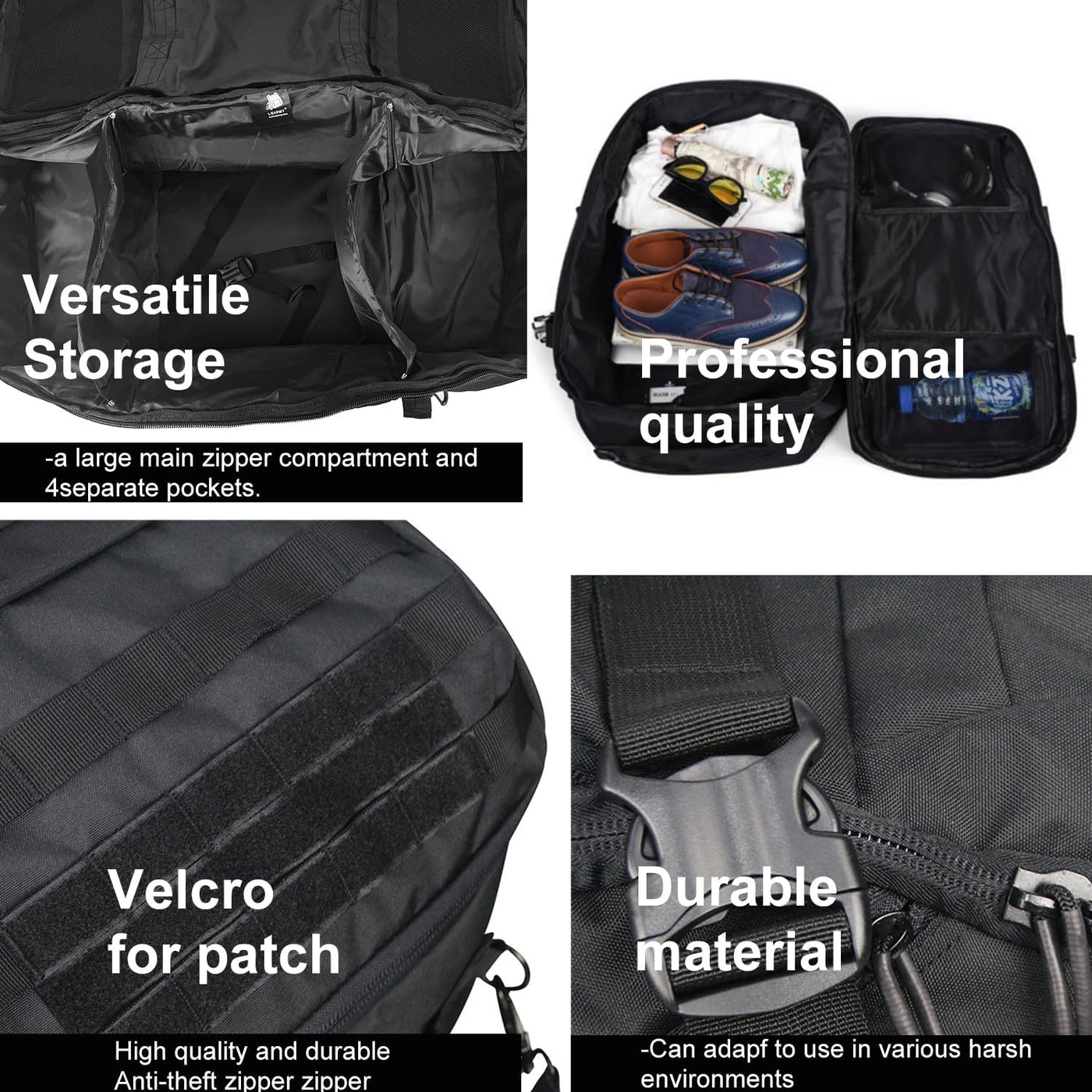 3 in  1  military duffel bag tactical travel outdoor rucksack waterproof backpack