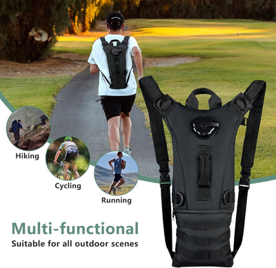 Tactical Hydration Pack Backpack with 3L Bladder – Military-Grade Water Carrier for Hiking, Biking & Outdoor Sports
