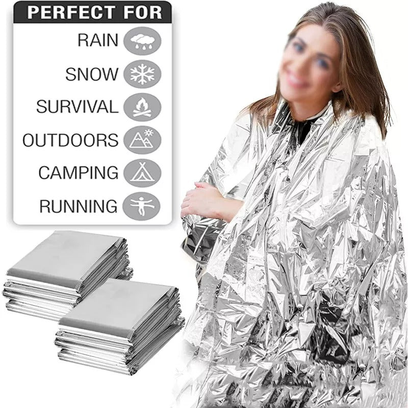 Mylar Emergency Blanket -  Foil Mylar Thermal Blanket For Outdoors and Survival