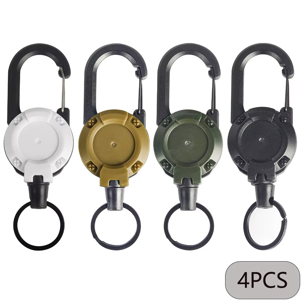 Heavy Duty Retractable Keychain - Key Holder with a Retractable Kevlar Cord
