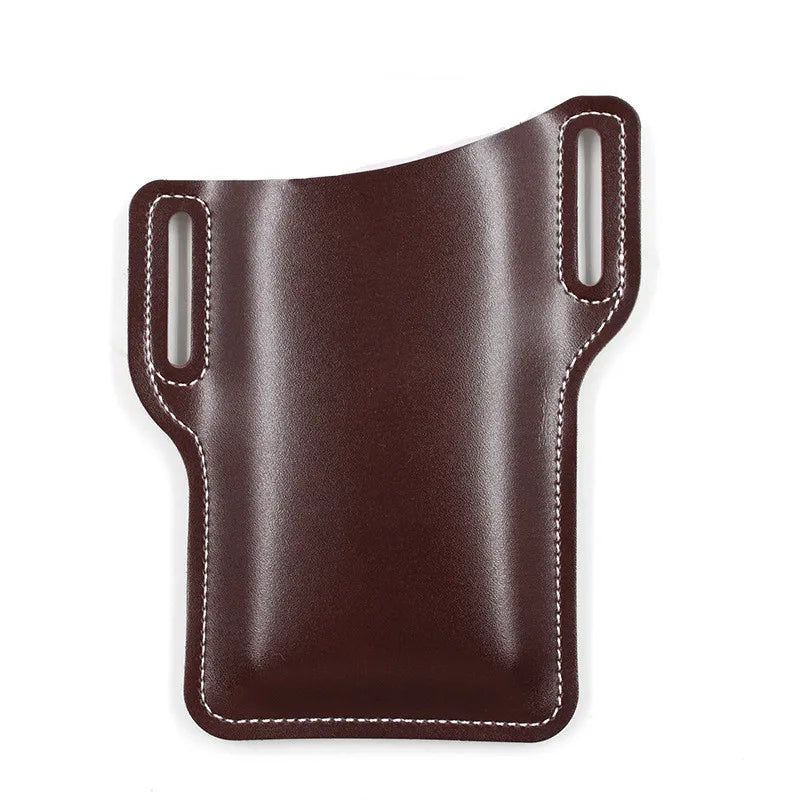 PU Leather Shatter-resistant Mobile Phone Protection Bag Fashion Accessory Men Women Leather Mobile Phone Holster(Dark Brown) PU Leather Shatter-resistant Mobile Phone Protection Bag Fashion Accessory Men Women Leather Mobile Phone Holster(Dark Brown)