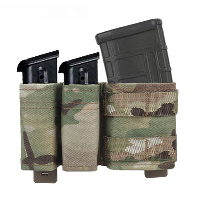 Military Double Mag Pouch – 9mm & 5.56 Magazine Holder with Quick Nylon Clip