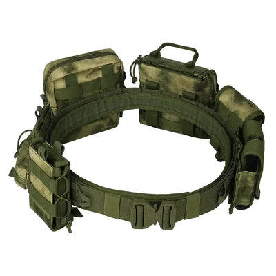 8-in-1 Camouflage Tactical Waist Bag with Molle Combat Belt and Pouches