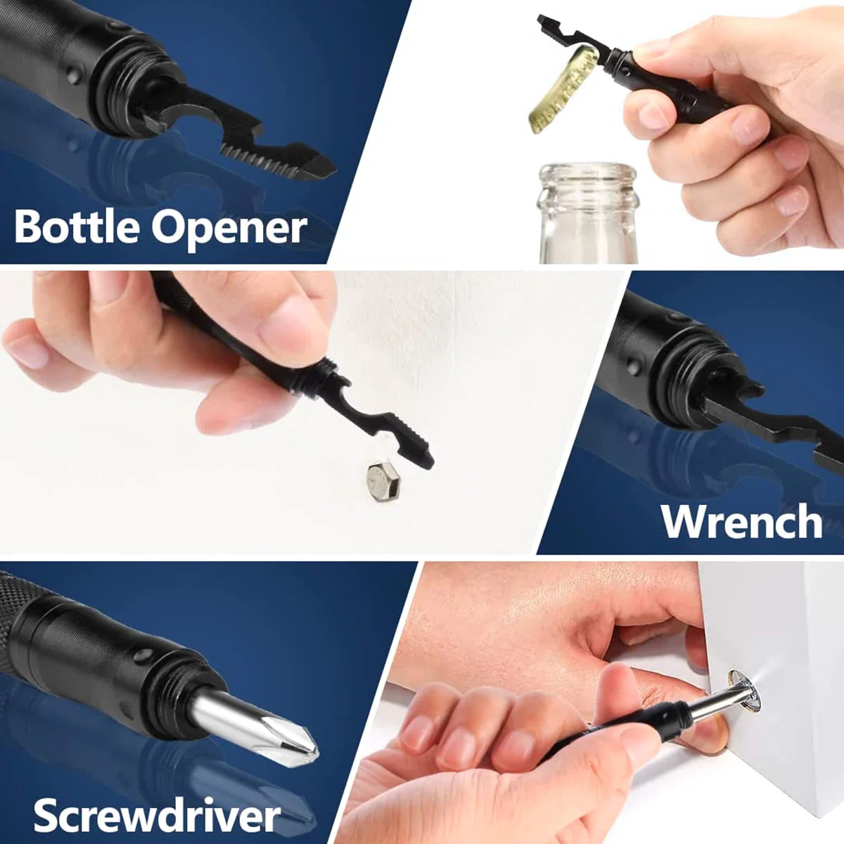 MilitaryKart Stealth Talon - The Most Loaded 12 in 1 Tactical Pen with Flashlight and Glass Breaker