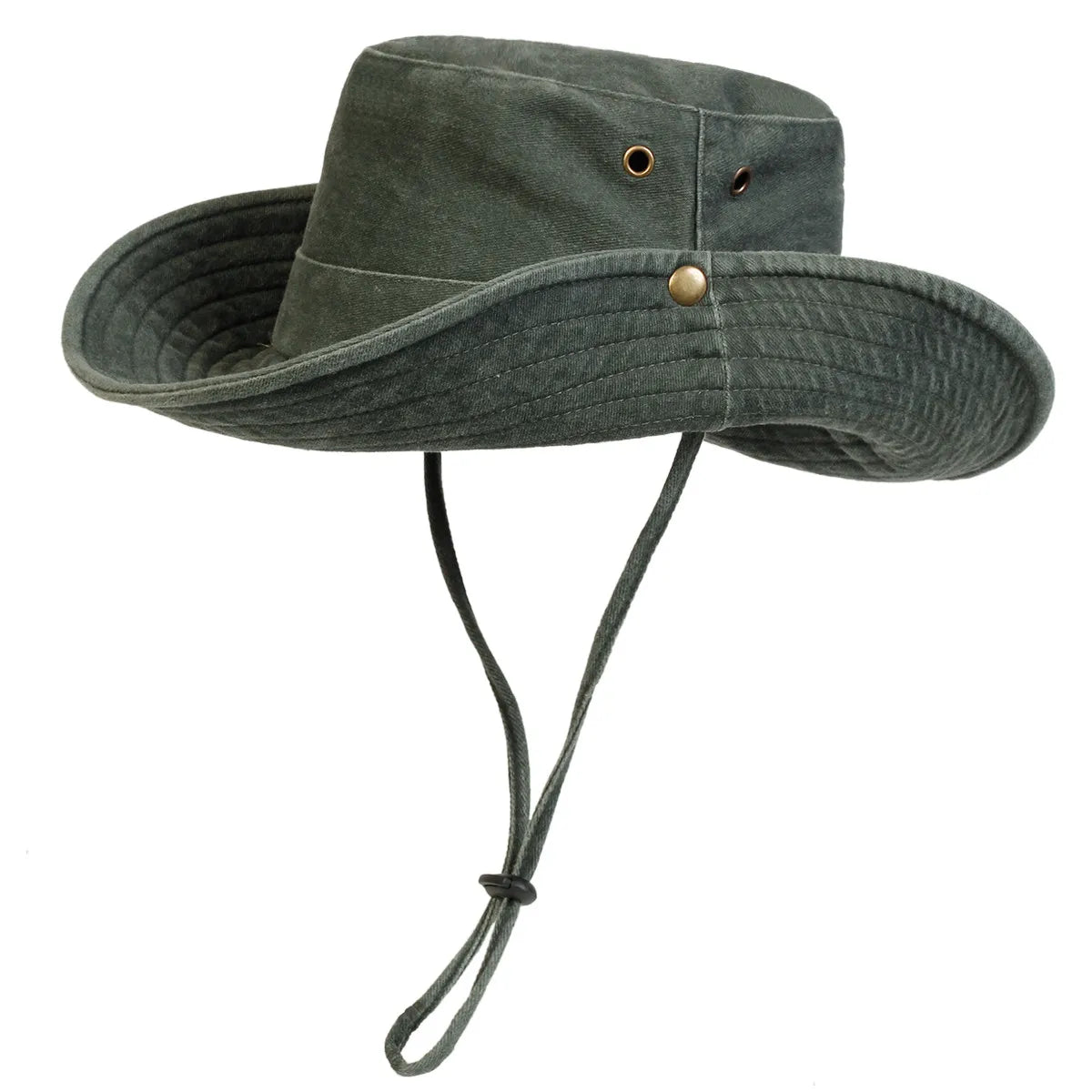 Unisex Outdoor Sun Hat with Chin Strap – Wide Brim UV Protection Fishing & Hiking Hat