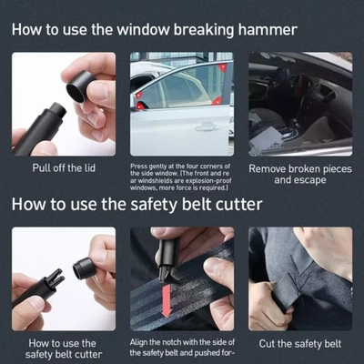Auto Emergency Glass Window Breaker and Seat Belt Cutter
