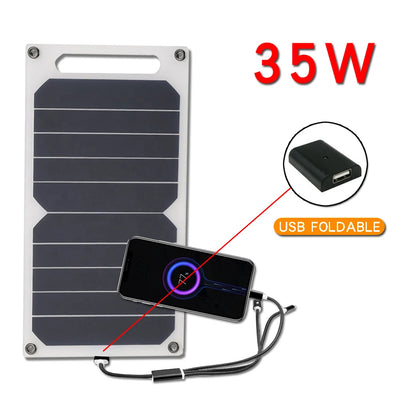 Portable Solar Power Panel with USB - Outdoor Camping & Hiking Use