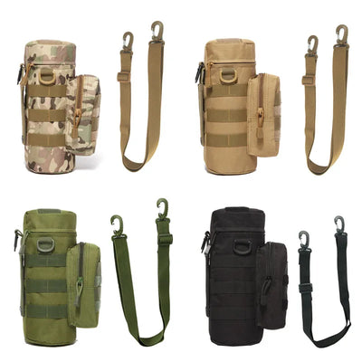 Tactical MOLLE Water Bottle Carrier with Detachable Strap