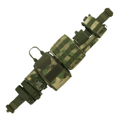 8-in-1 Camouflage Tactical Waist Bag with Molle Combat Belt and Pouches