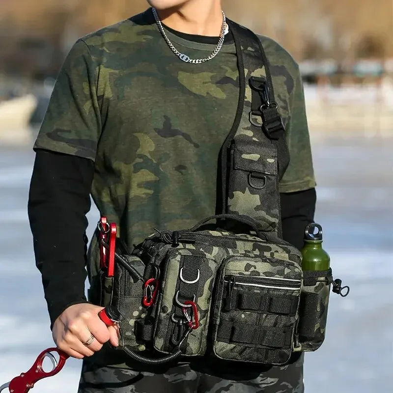 Waterproof Tactical Fishing Backpack with Rod Holder