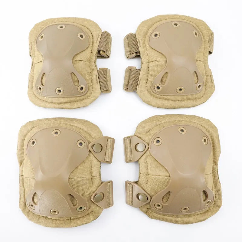 Unisex Tactical Knee and Elbow Pads - Camo Gear for Hunting, Skating, and Sports