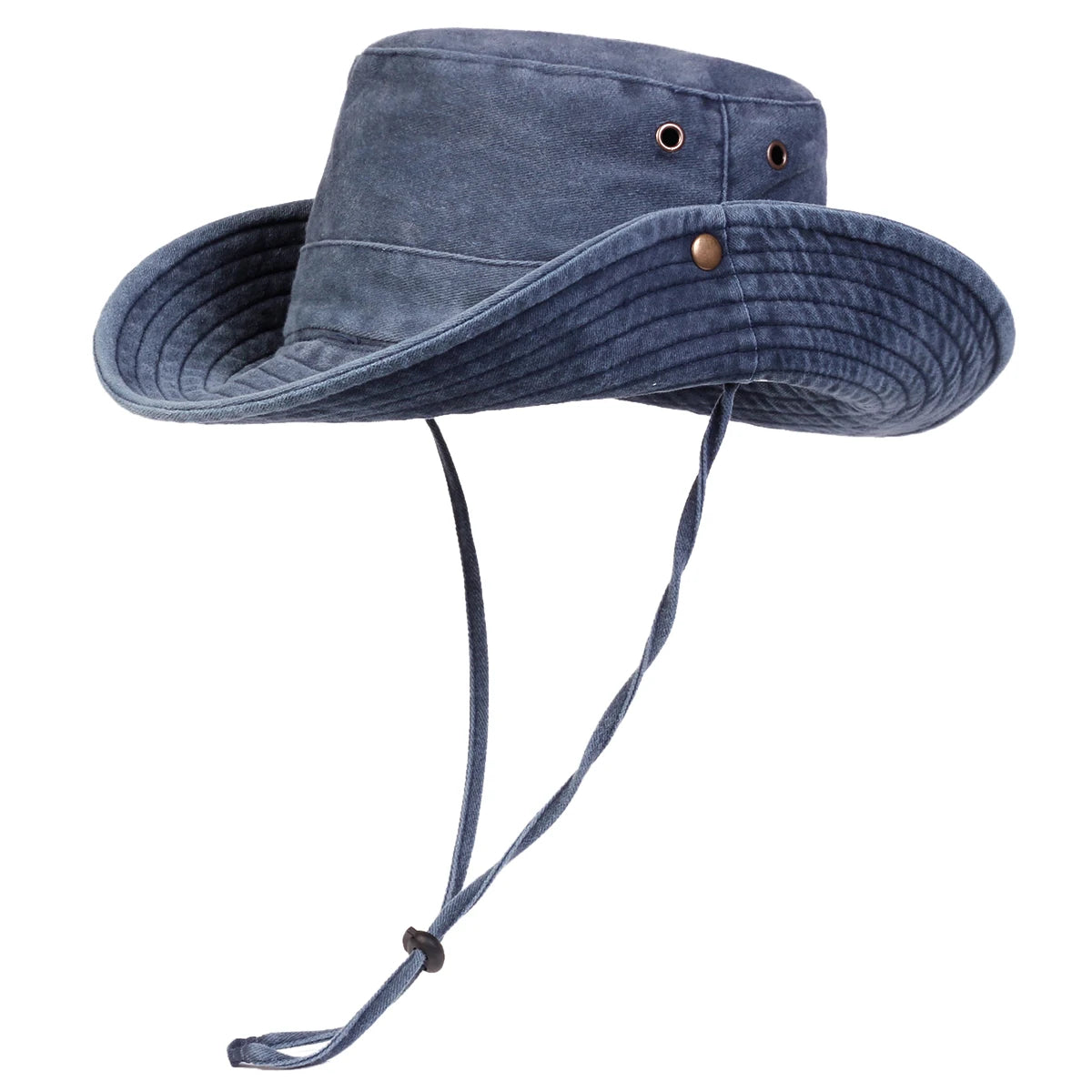 Unisex Outdoor Sun Hat with Chin Strap – Wide Brim UV Protection Fishing & Hiking Hat
