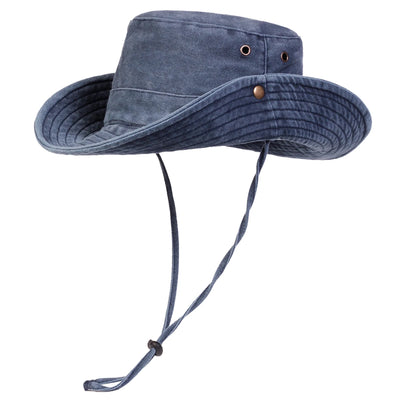 Unisex Outdoor Sun Hat with Chin Strap – Wide Brim UV Protection Fishing & Hiking Hat
