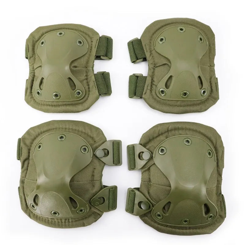 Unisex Tactical Knee and Elbow Pads - Camo Gear for Hunting, Skating, and Sports