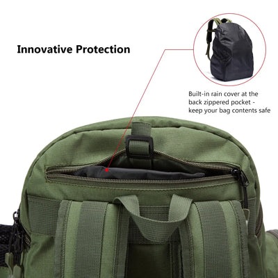 Tactical Fishing Backpack – Lightweight Tackle Box Bag with Storage