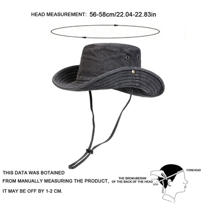 Unisex Outdoor Sun Hat with Chin Strap – Wide Brim UV Protection Fishing & Hiking Hat