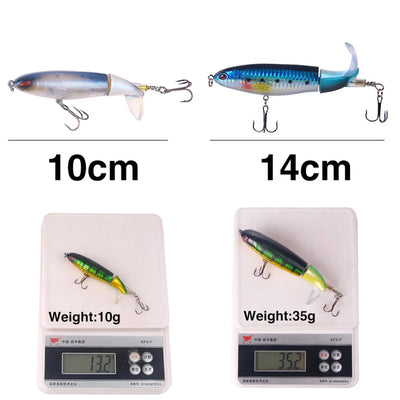 Whopper Popper Fishing Tackle – Soft Rotating Tail Artificial Bait