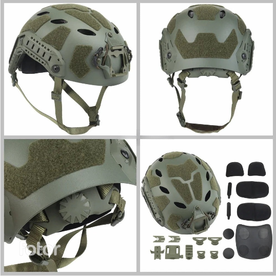 Lightweight Tactical FAST Helmet with NVG Mount & Side Rails for Outdoor Sports