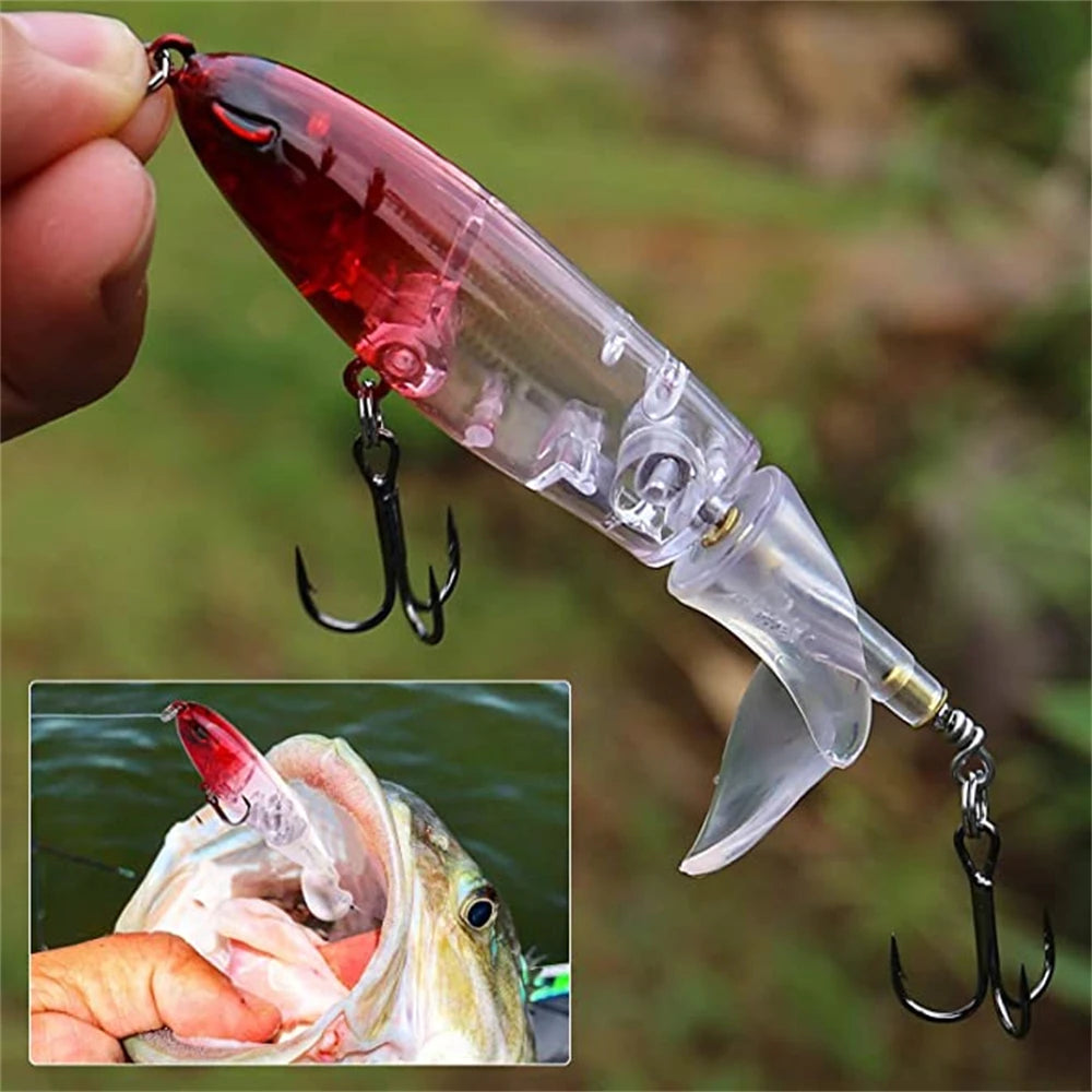 Whopper Popper Fishing Tackle – Soft Rotating Tail Artificial Bait