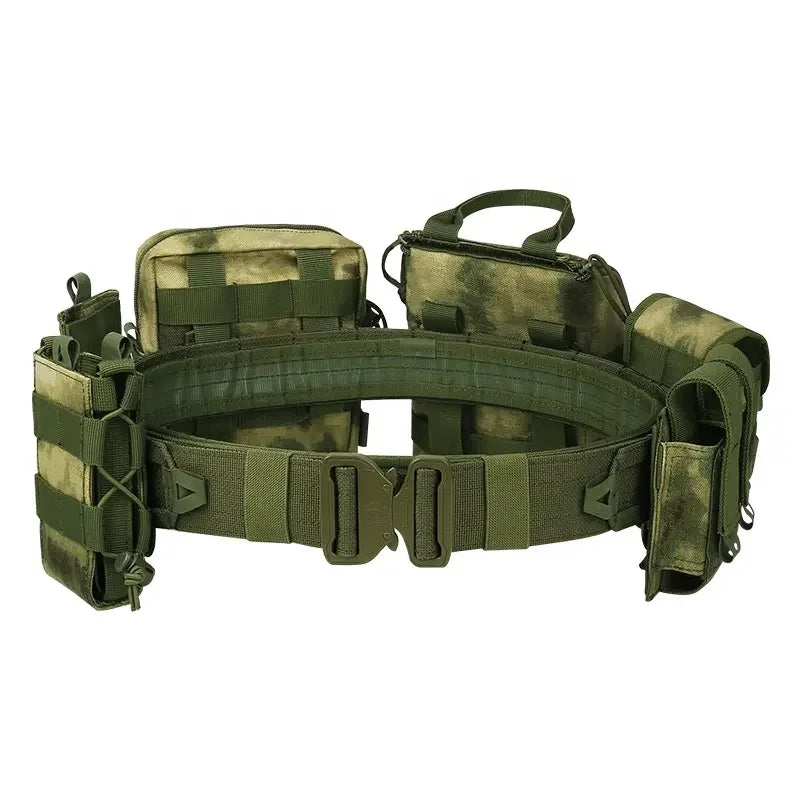 8-in-1 Camouflage Tactical Waist Bag with Molle Combat Belt and Pouches