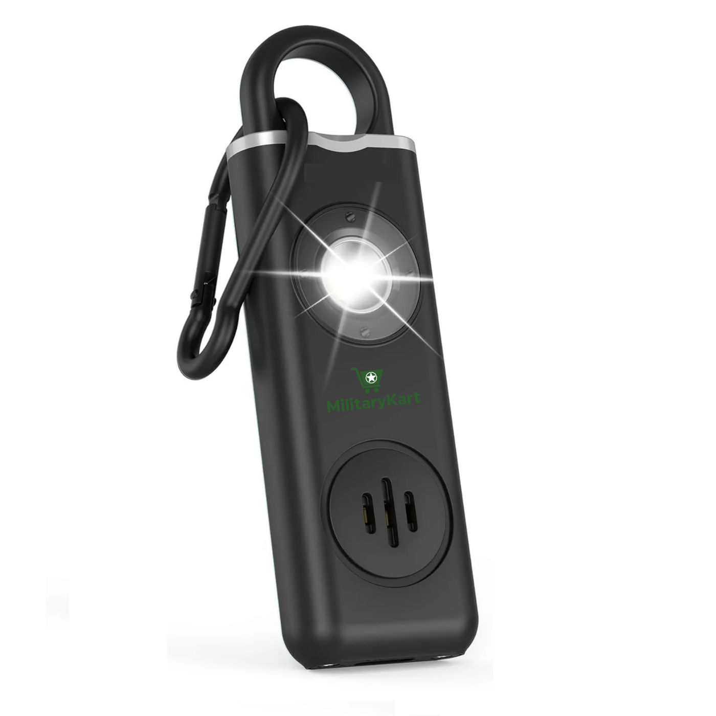 Black Self Defense Alarm Keychain with 130dB rechargeable personal ...