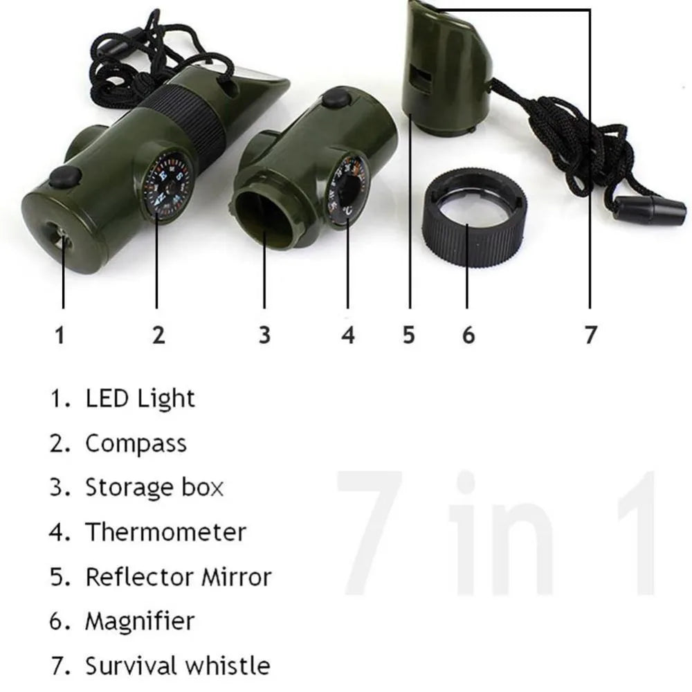 Emergency Survival Whistle | 7 in 1 Survival Whistle | MilitaryKart