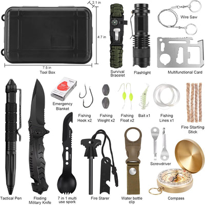 Everyday Carry Kit -  Outdoor Emergency Survival Gear Kit