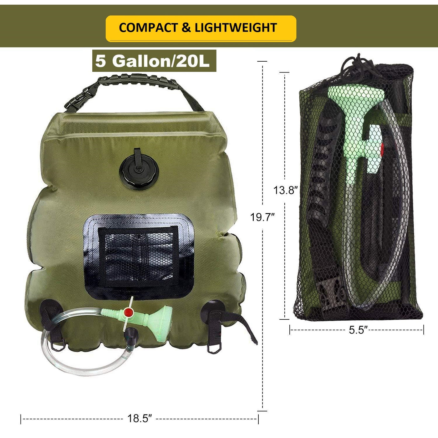 Solar Shower Bag - Portable Outdoor Camping Heating Shower Bag