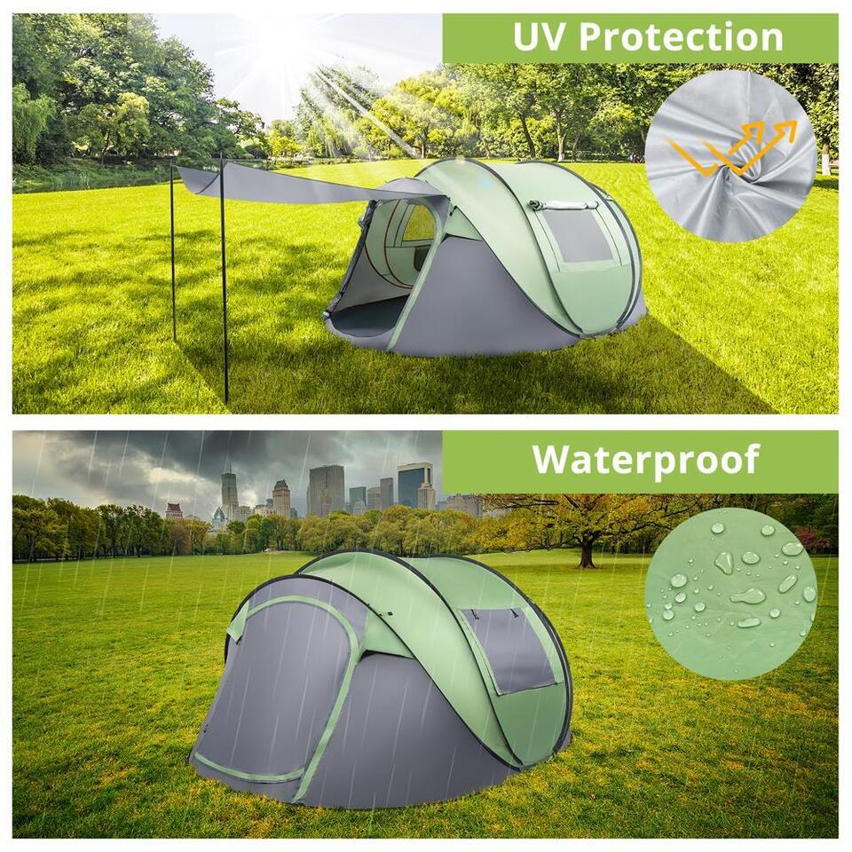 4 man pop up tent waterproof 4 Person Pop-Up Camping Tent – Waterproof Instant Setup Family Tent|  MilitaryKart