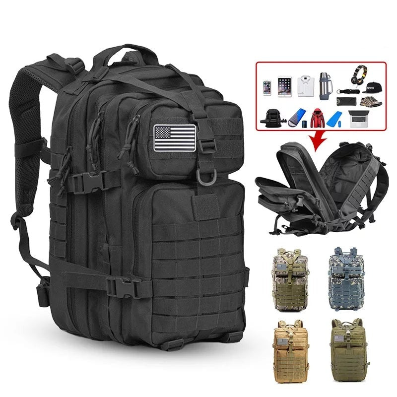 3p outdoor hiking tactical backpack 45L Military Tactical Backpack – Large Waterproof Rucksack for Survival &  Outdoor