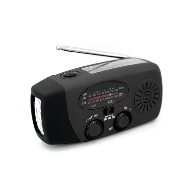 Portable Emergency Radio – Hand Crank, Self Powered, AM/FM/NOAA Weather Solar Radio