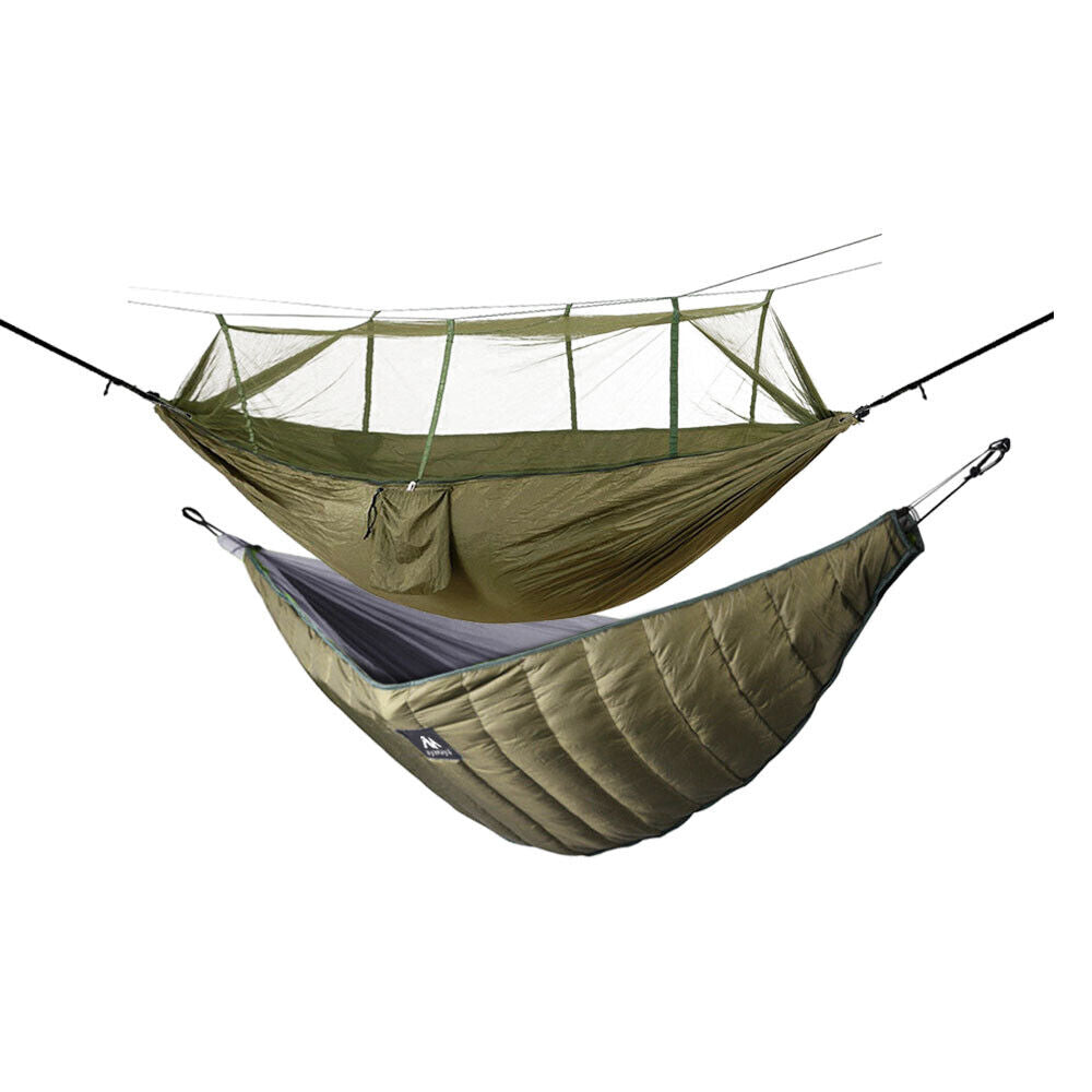 Camping Hammock Kit With Mosquito Net | Under Quilt Blanket | Rainfly Cover Tarp Fall