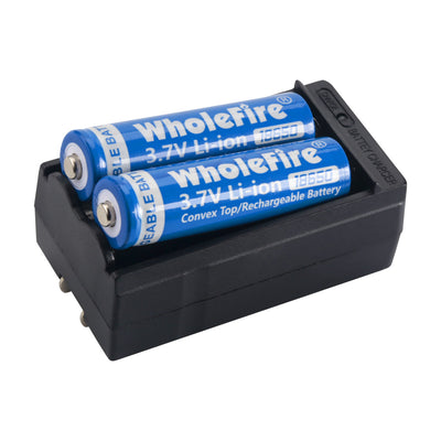 18650 Li-ion 3.7V Rechargeable Batteries- Button Top - Pack of 2 Batteries